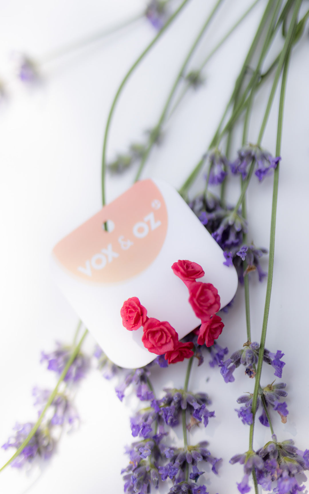 MINI-FLAMENCO – Boucles d’oreilles anneaux ornés de roses 3D