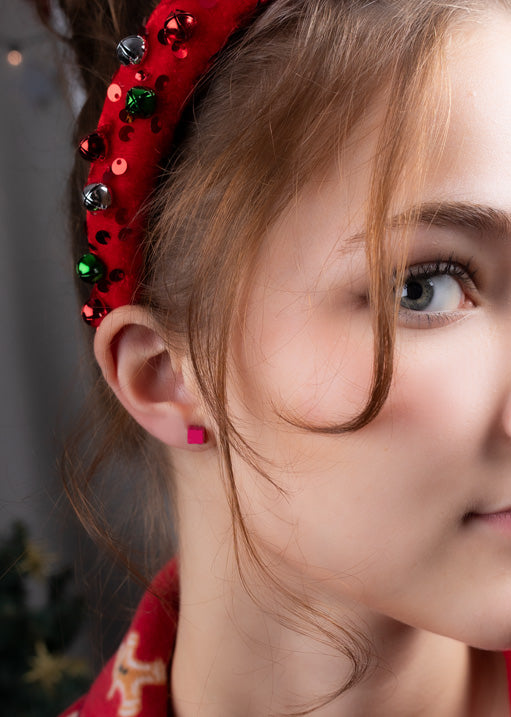 CUBIC – Puces d’oreilles cube en nylon recyclé | Minimalisme 3D