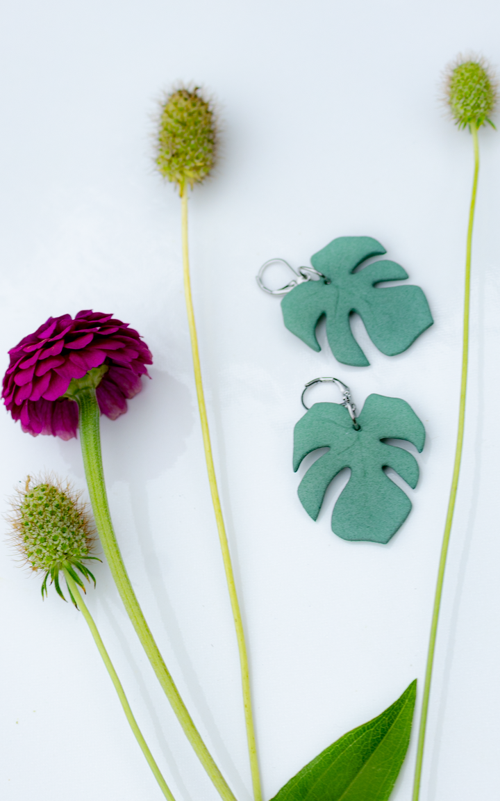 MAUI – Boucles d’oreilles Monstera