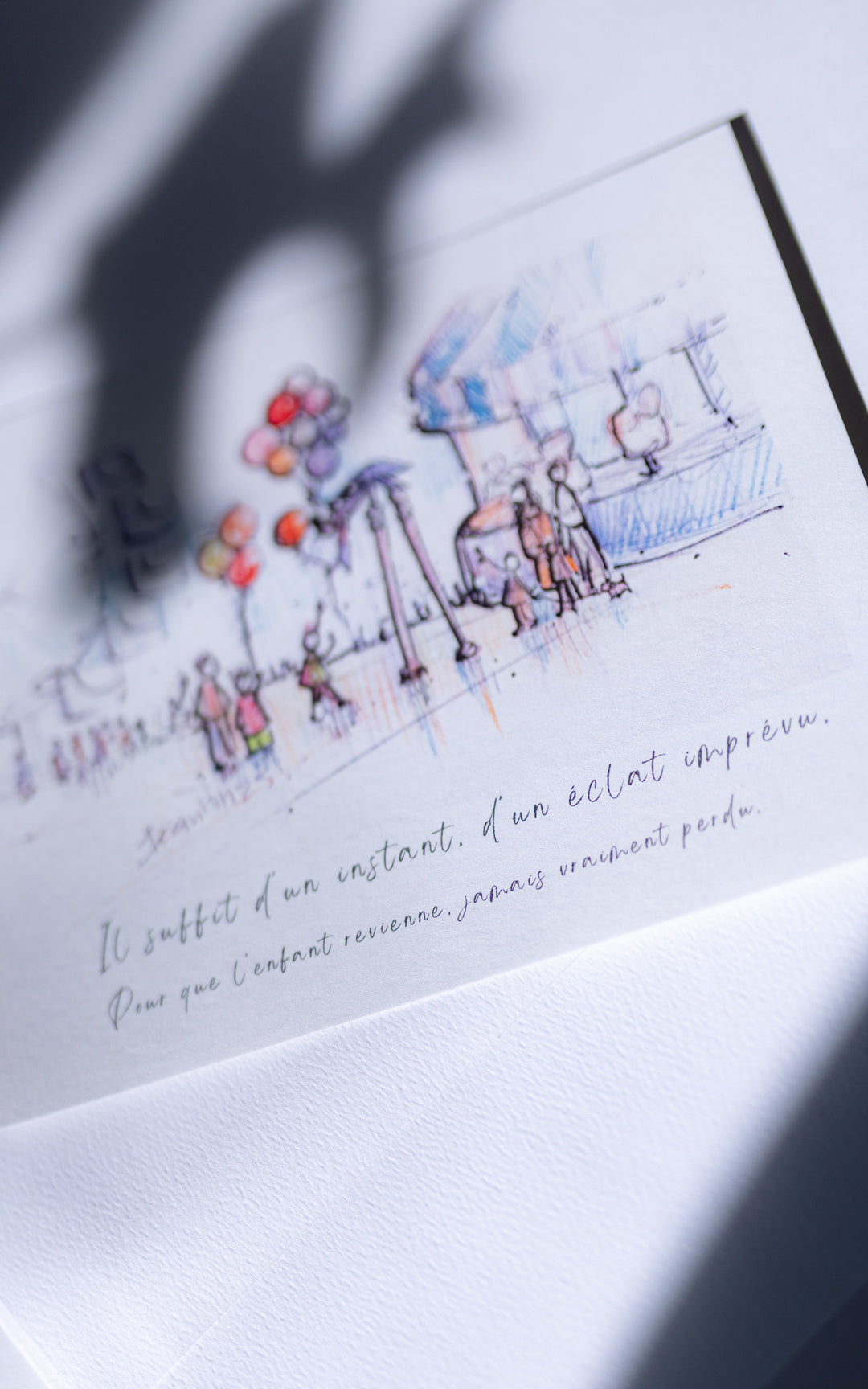 Carte postale illustrée « Il suffit d’un instant »