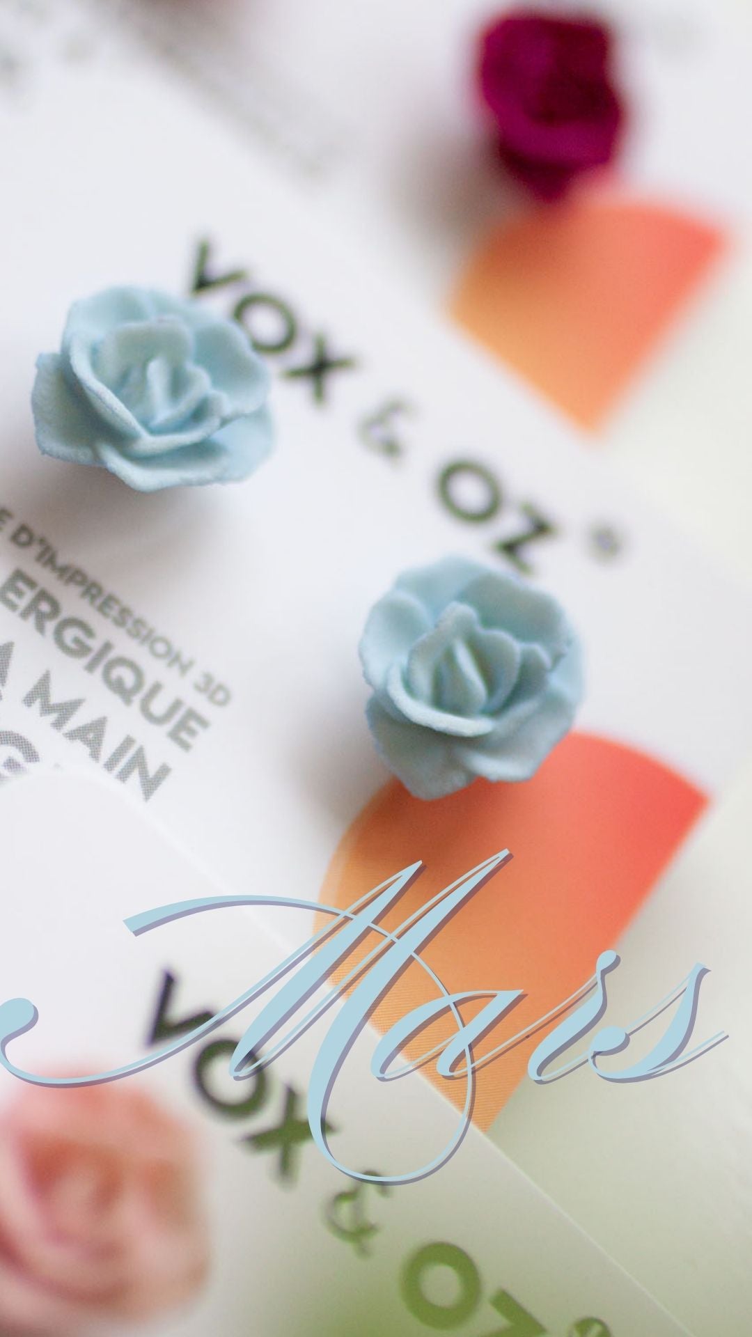 ROSE 3D – Boucles d’oreilles d’anniversaire