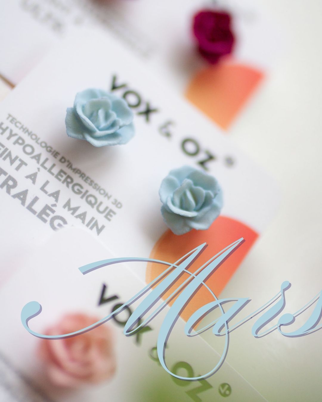 ROSE 3D – Boucles d’oreilles d’anniversaire