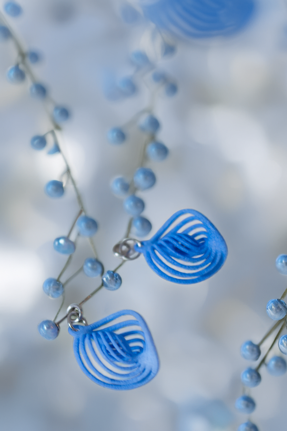 NEBULA Perle – Boucles d’oreilles spiralées 3D et perle d’eau douce