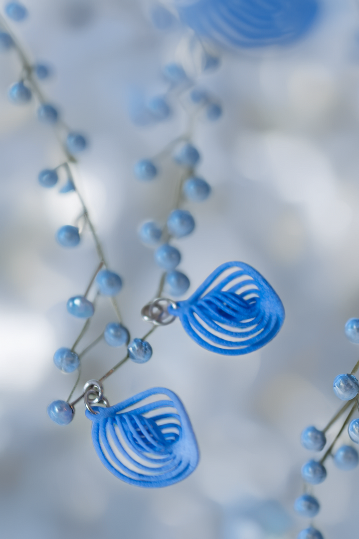 NEBULA Perle – Boucles d’oreilles spiralées 3D et perle d’eau douce