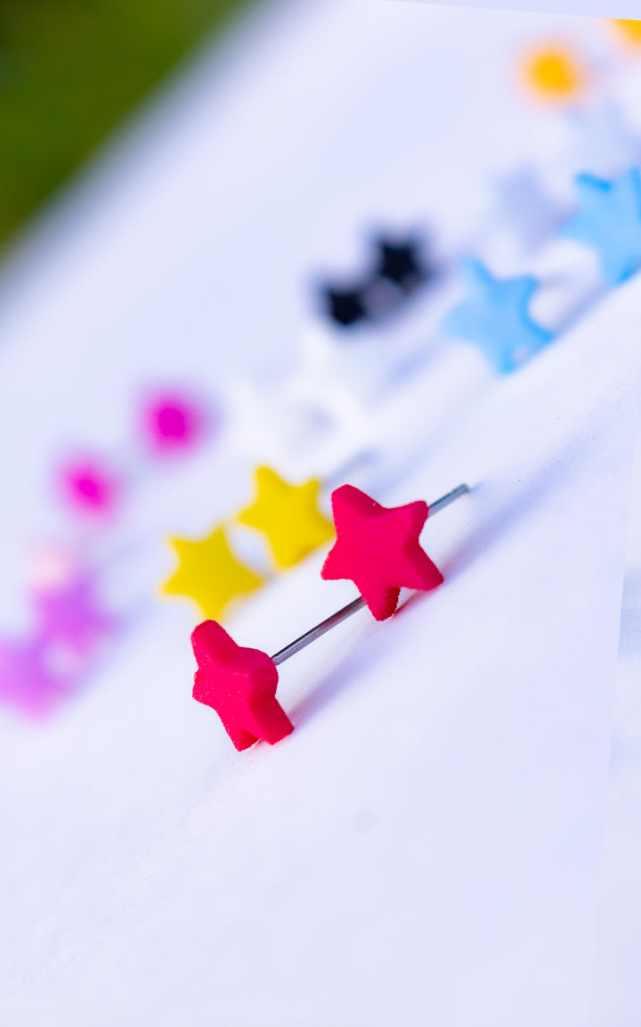 Stella small star 3d stud earrings