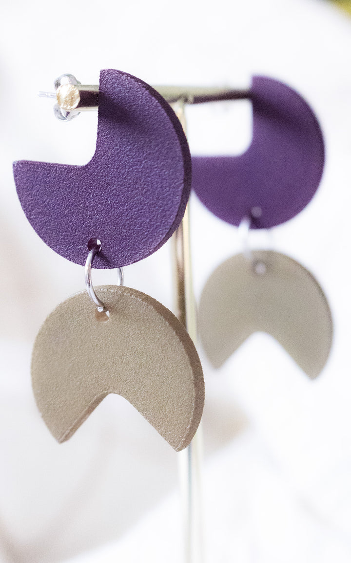 Boucles d’oreilles Cocorally – Bijou graphique ultraléger en nylon recyclé