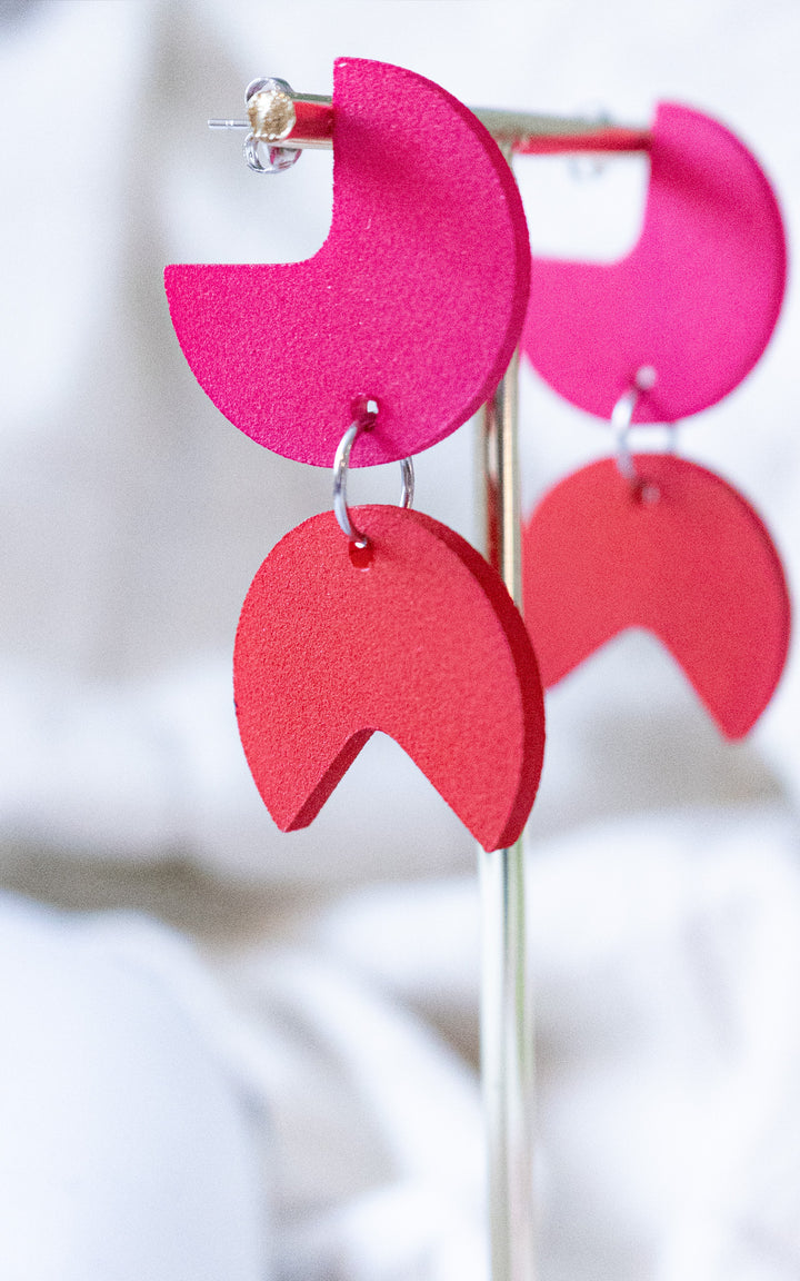 Boucles d’oreilles Cocorally – Bijou graphique ultraléger en nylon recyclé