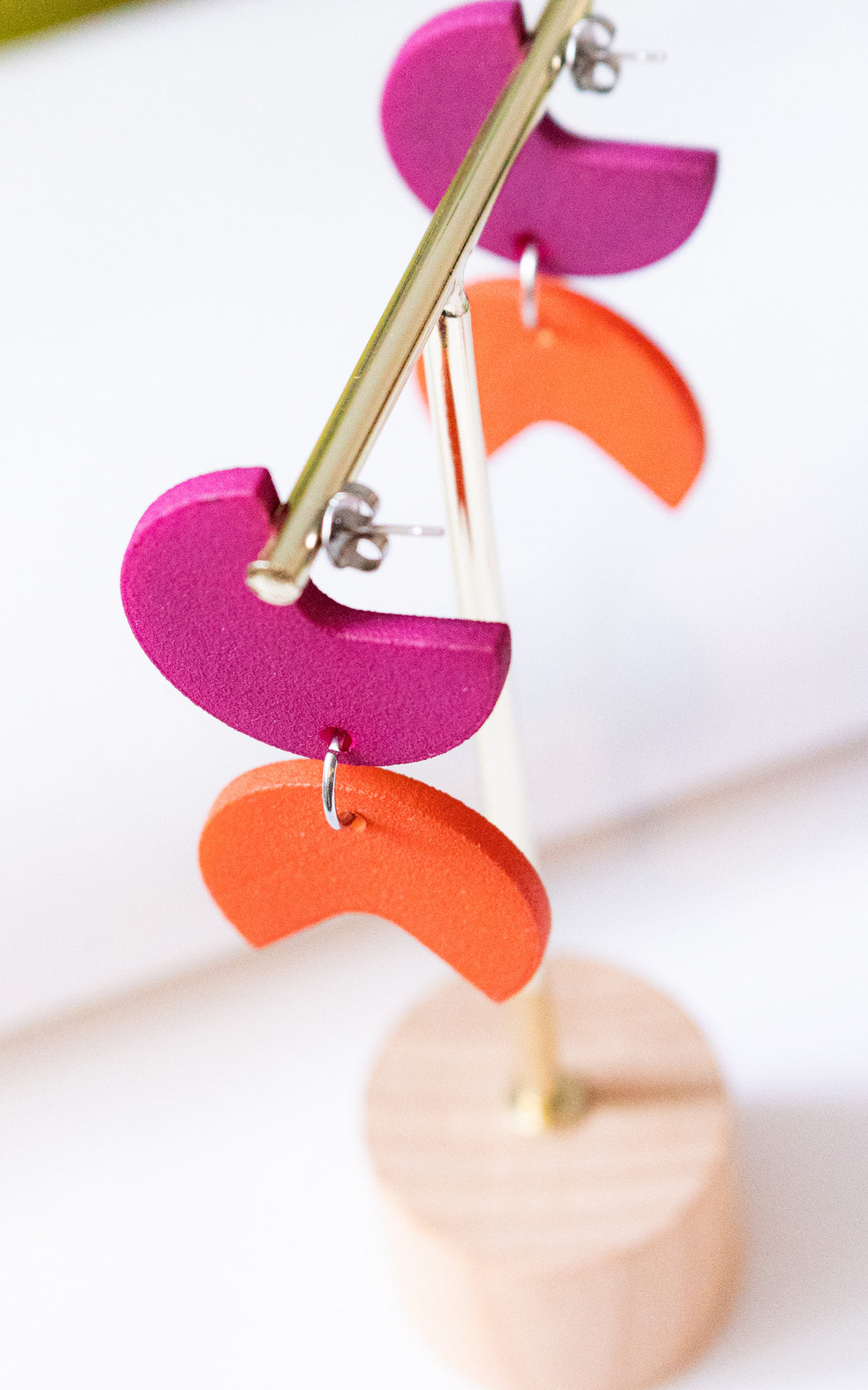 Boucles d’oreilles Cocorally – Bijou graphique ultraléger en nylon recyclé