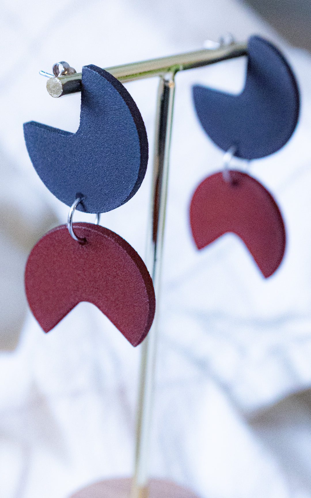 Boucles d’oreilles Cocorally – Bijou graphique ultraléger en nylon recyclé