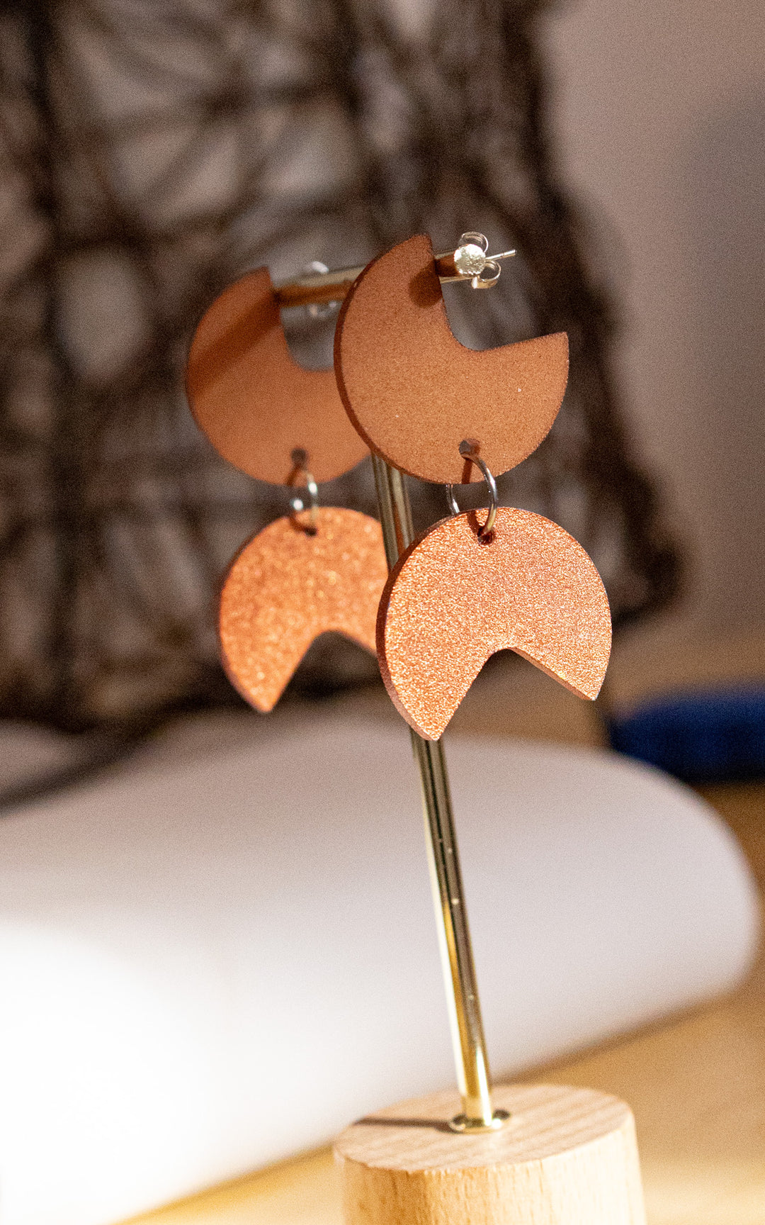 Boucles d’oreilles Cocorally – Bijou graphique ultraléger en nylon recyclé