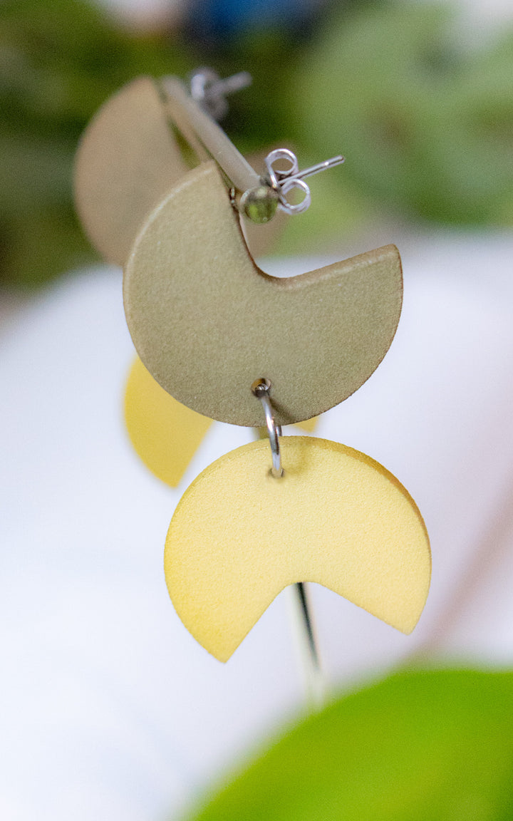 Boucles d’oreilles Cocorally – Bijou graphique ultraléger en nylon recyclé