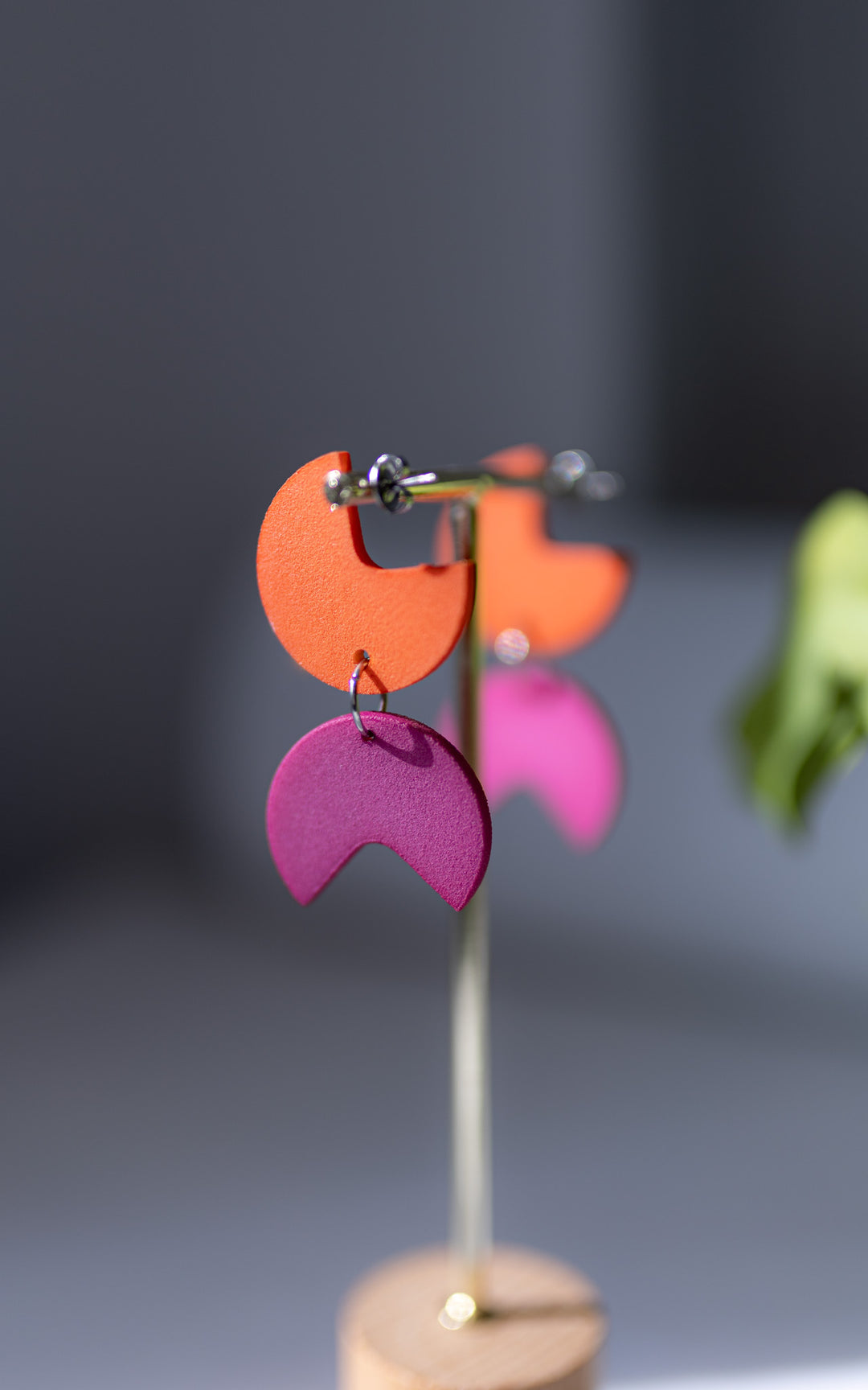 Boucles d’oreilles Cocorally – Bijou graphique ultraléger en nylon recyclé