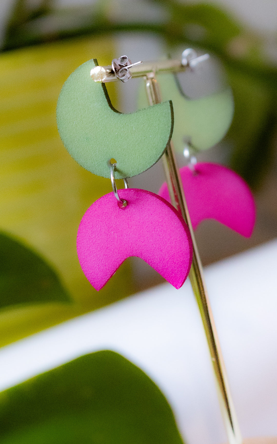 Boucles d’oreilles Cocorally – Bijou graphique ultraléger en nylon recyclé