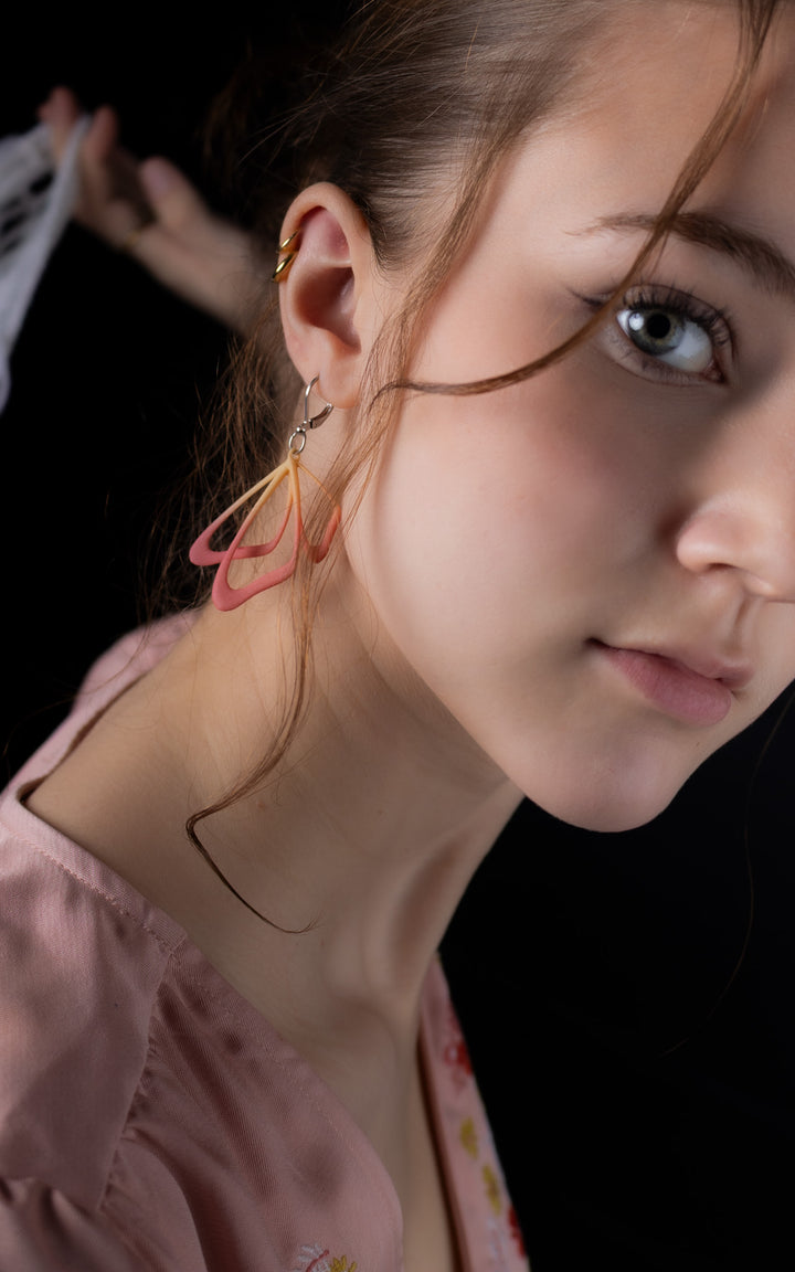 MONARQUE – Boucles d’oreilles ailes de papillon en 3D, ultralégères