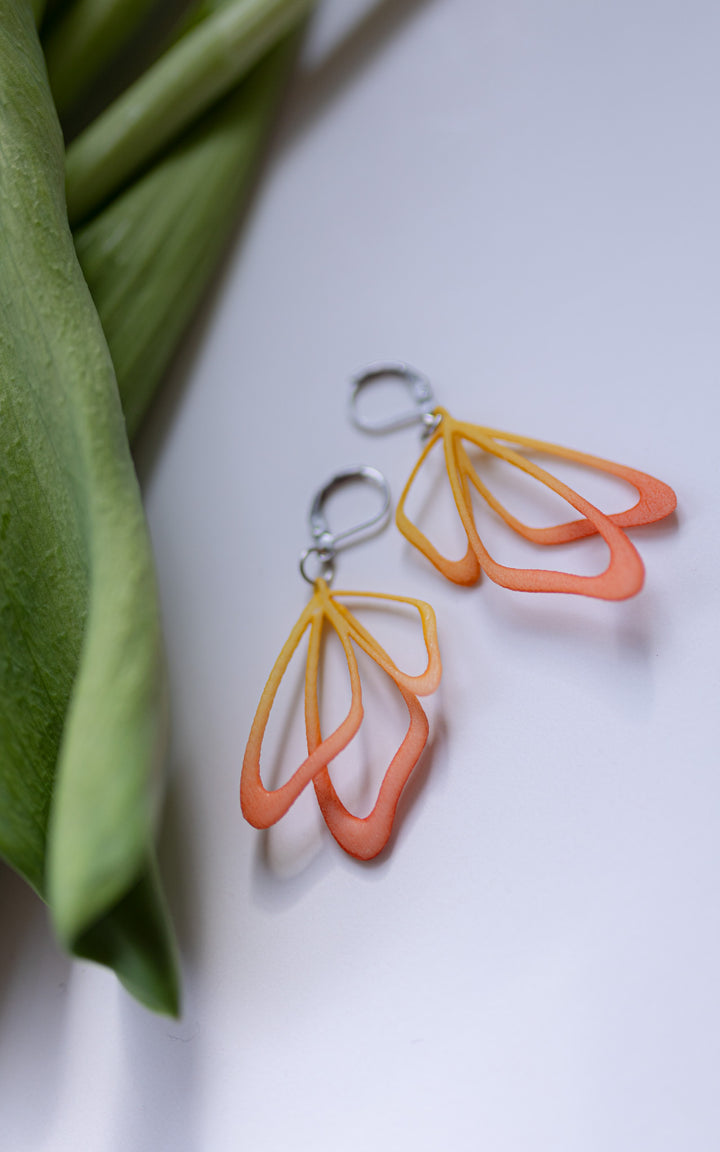MONARQUE – Boucles d’oreilles ailes de papillon en 3D, ultralégères