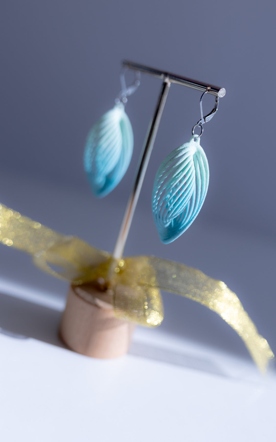 ASTRAL – Boucles d’oreilles ovales 3D en nylon recyclé