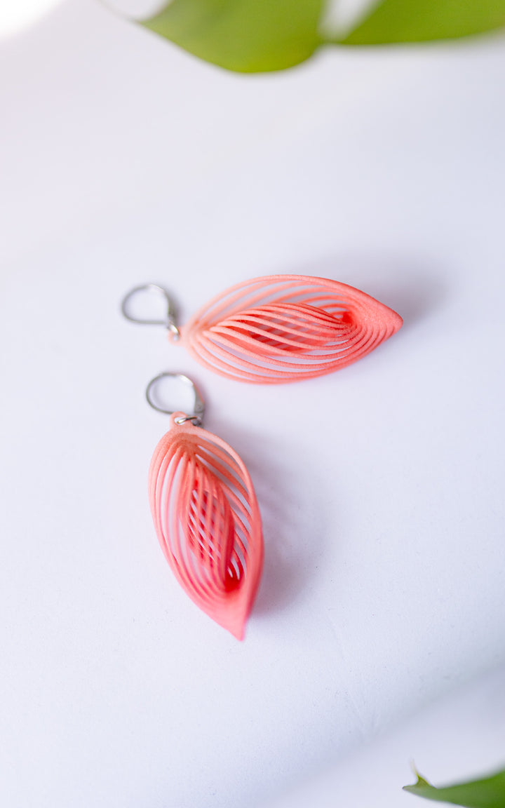 ASTRAL – Boucles d’oreilles ovales 3D en nylon recyclé