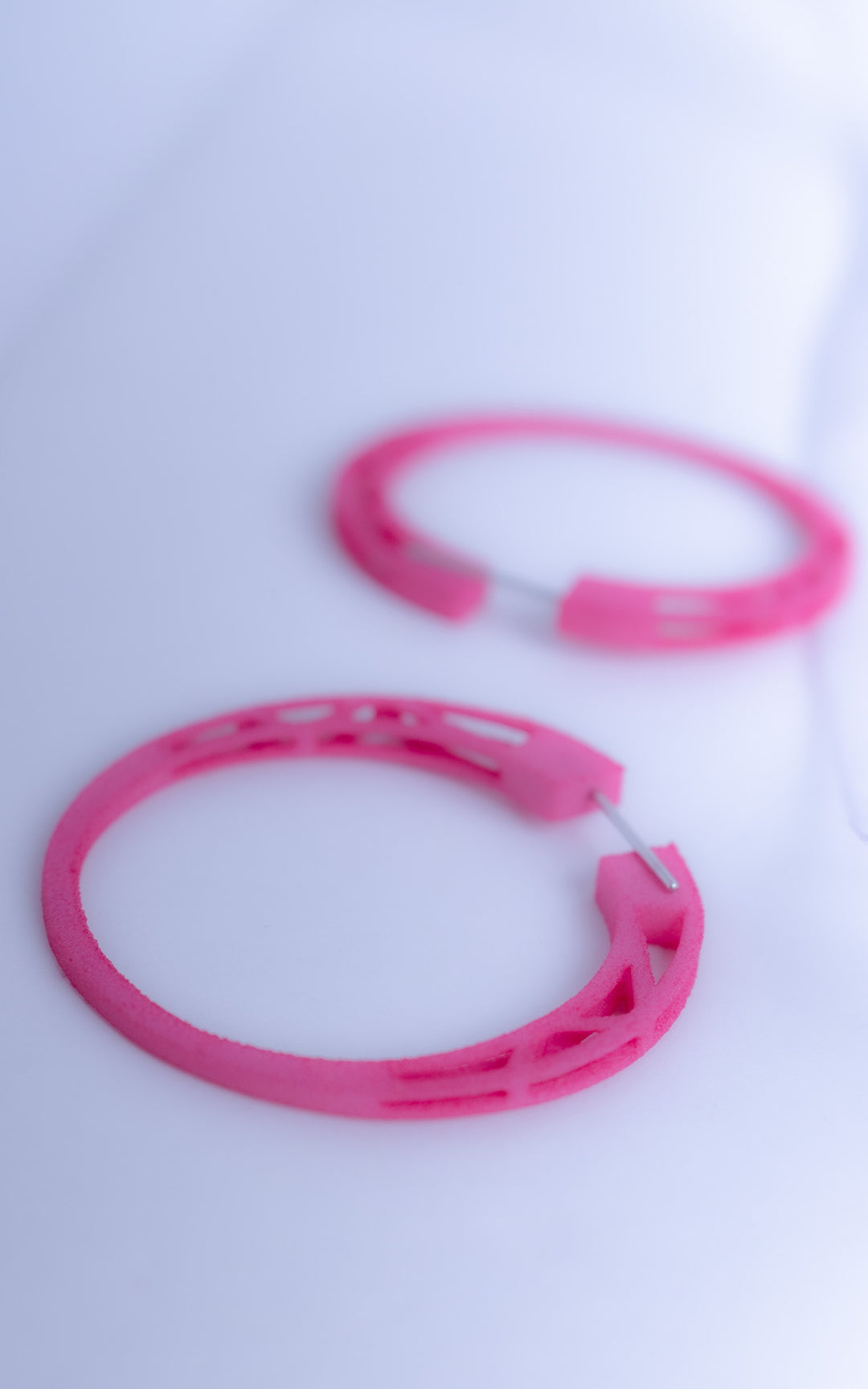 COSMOS earring hoops — Minimalist architectural design in recycled nylon