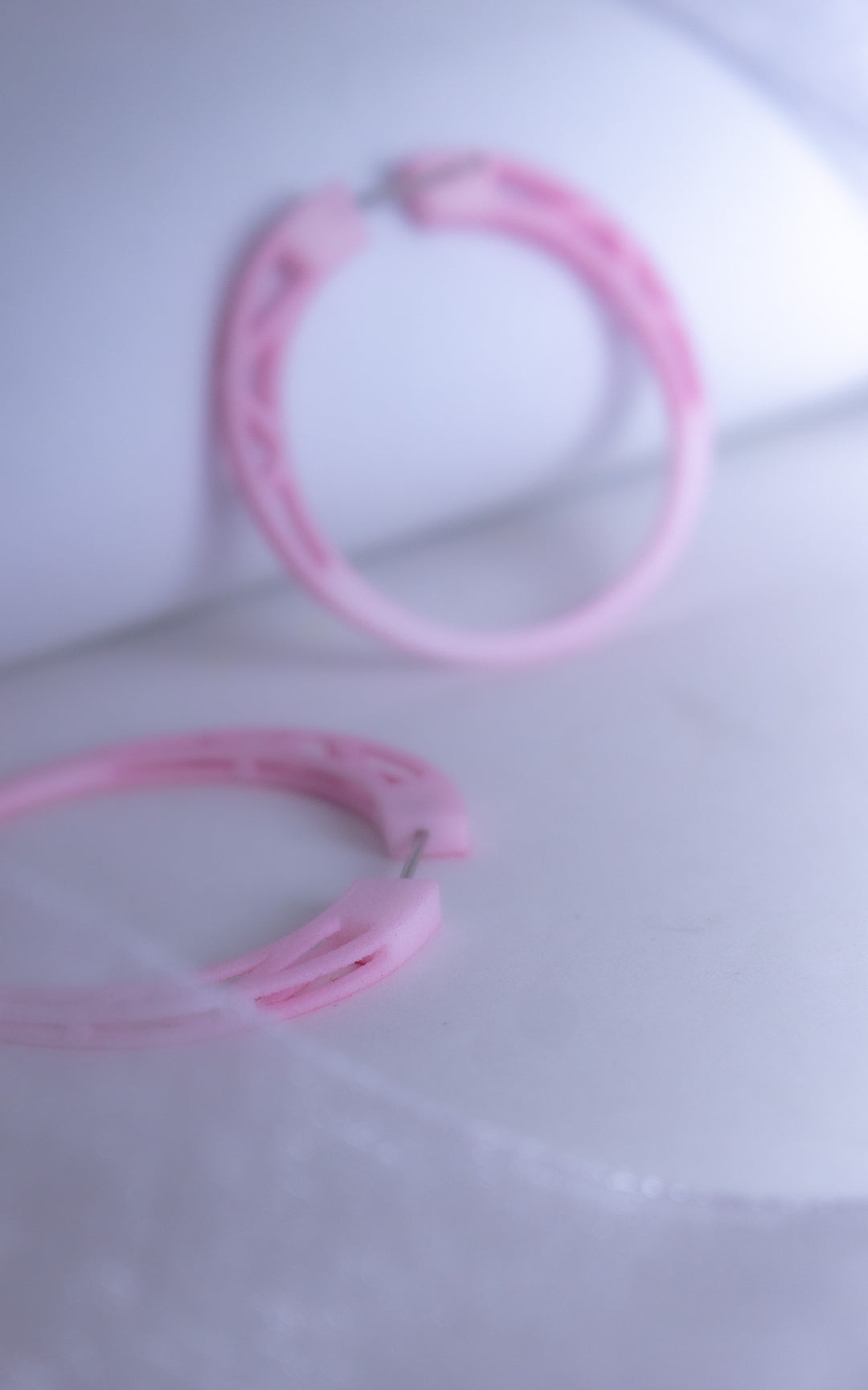 COSMOS earring hoops — Minimalist architectural design in recycled nylon