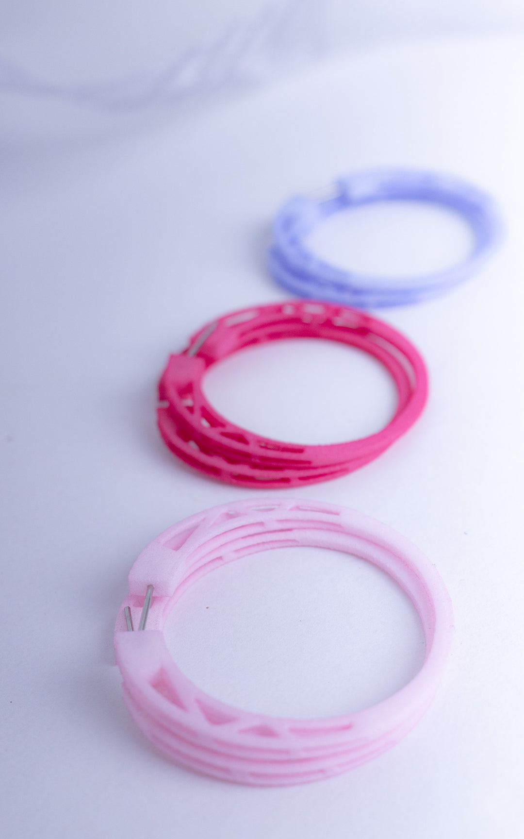 COSMOS earring hoops — Minimalist architectural design in recycled nylon