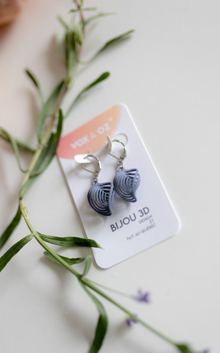 NEBULA – Boucles d’oreilles spiralées 3D ultralégères