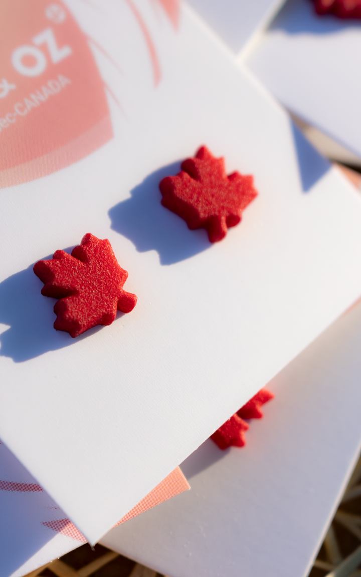 Feuille d’Érable – Puces d’oreilles symbole du Canada