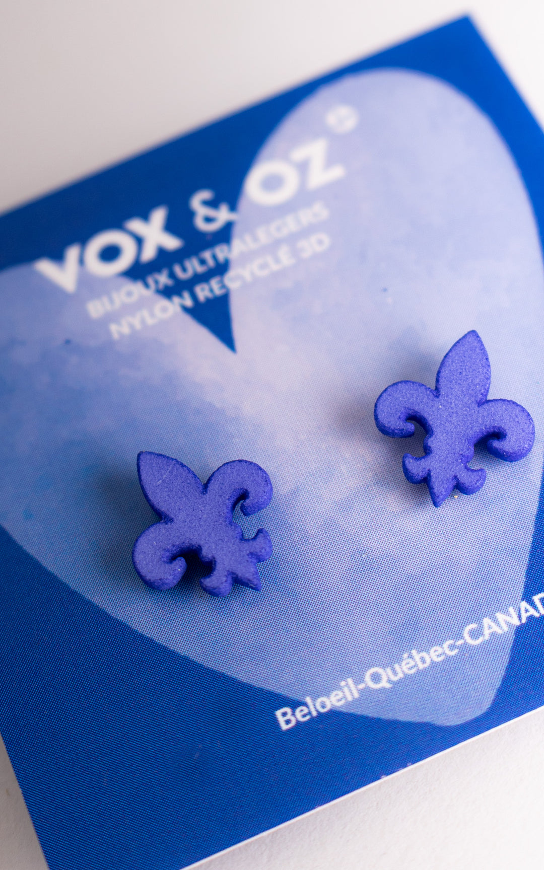 Puces d’oreilles Fleur de Lys du Québec