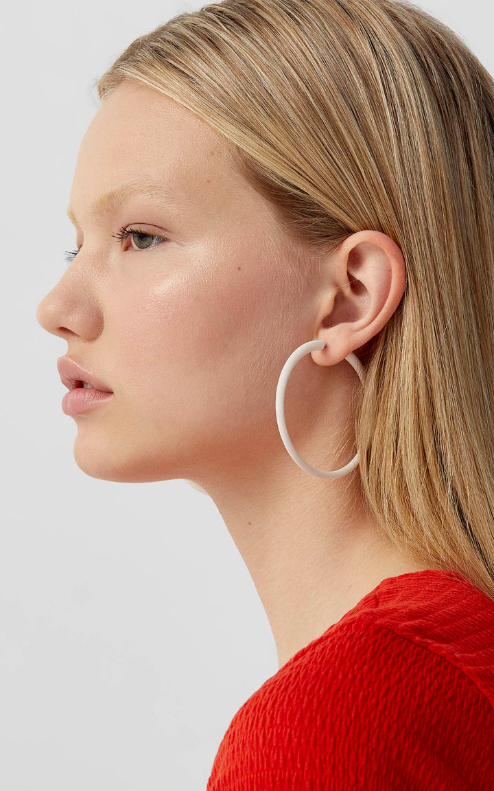 Boucles d’oreilles ultralégères faites au Québec – modèle Atlas blanc